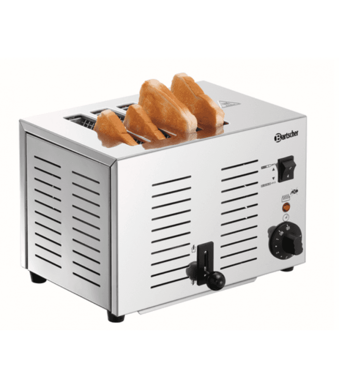 Grille pain professionnel pour 4 ou 6 tranches construction inox - 4 tranches