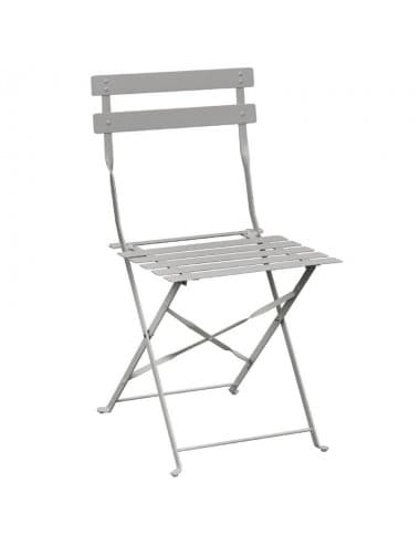 Chaise de terrasse en acier gris Bolero (lot de 2)