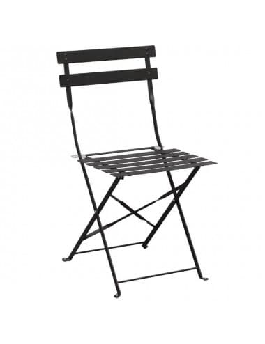 Chaises de terrasse en acier noir Bolero (Lot de 2)