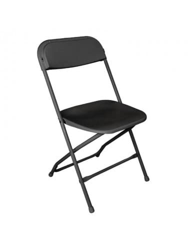 Chaises pliantes Bolero noires par 10 pièces
