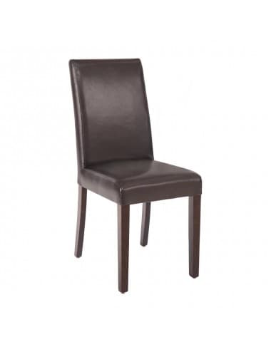 Chaises salle à manger simili cuir marron foncé Bolero (Lot de 2)