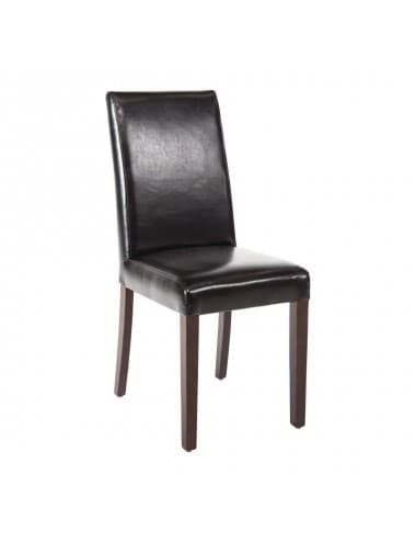 Chaises salle à manger simili cuir noir Bolero (Lot de 2)