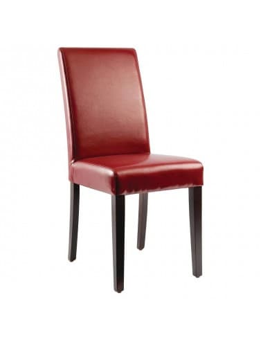 Chaises salle à manger simili cuir rouge Bolero (Lot de 2)