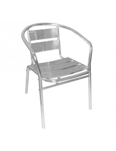 Fauteuils en aluminium empilables Bolero (Lot de 4)
