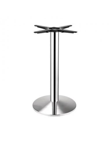 Pied de table rond chromé Bolero