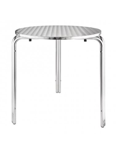 Table bistro ronde acier inoxydable Bolero 700mm