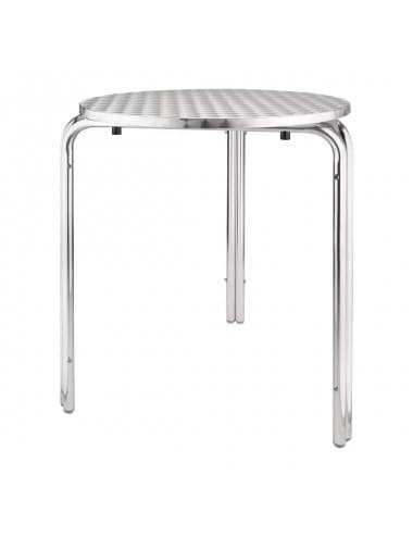 Table bistro ronde empilable aluminium Bolero 600mm