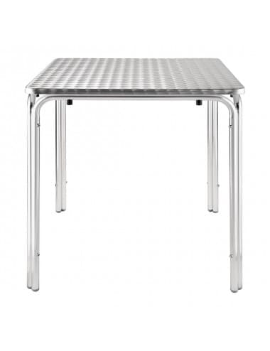 Table carrée empilable aluminium Bolero 700mm