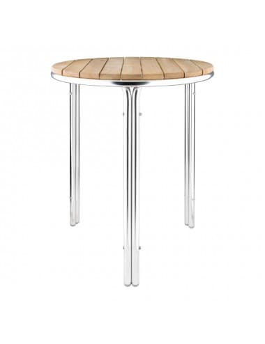 Table ronde en frêne et aluminium Bolero 600mm