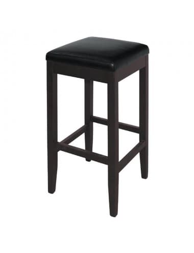Tabourets de bar haut en simili cuir Bolero noirs