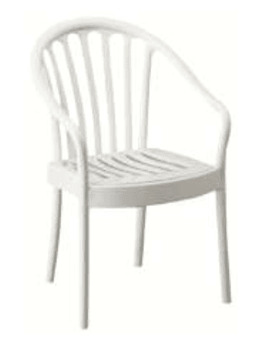 Fauteuil Bridge d'extérieur coloris blanc par 12 pièces