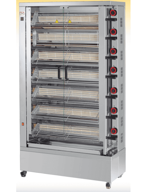 Rôtissoire gaz crapaudines 7 broches