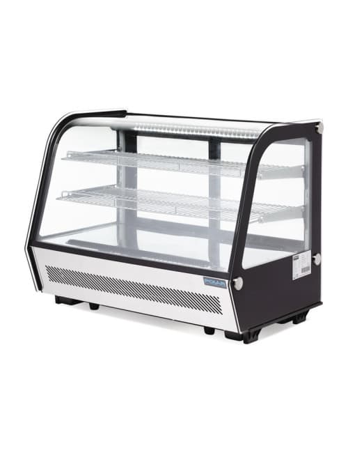 Vitrine réfrigérée de comptoir noire 160L