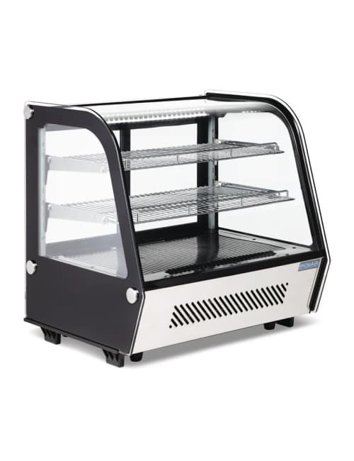 Vitrine réfrigérée de comptoir noire 120L