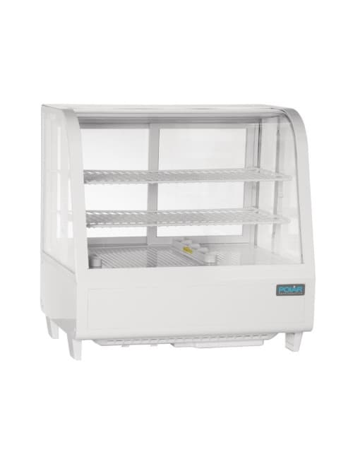 Vitrine réfrigérée de comptoir blanche 100L