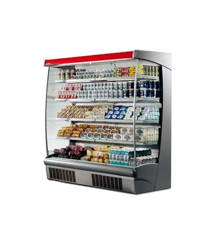 Vitrine libre service murale réfrigérée grand modèle pour magasin - 2580 mm