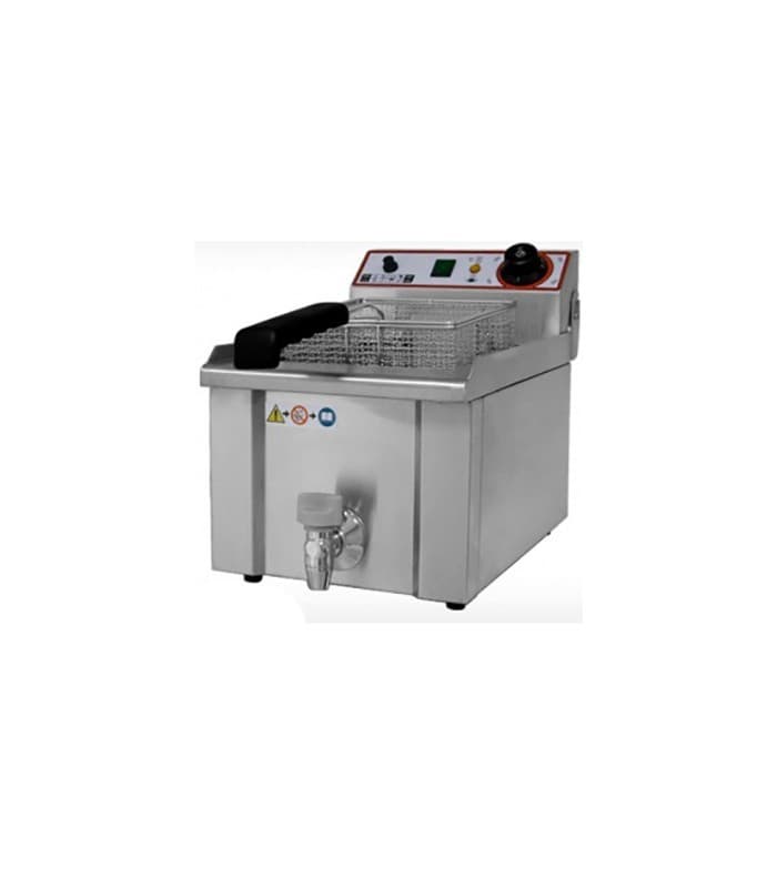 Friteuse electrique professionnelle à poser avec robinet de vidange - 7 litres