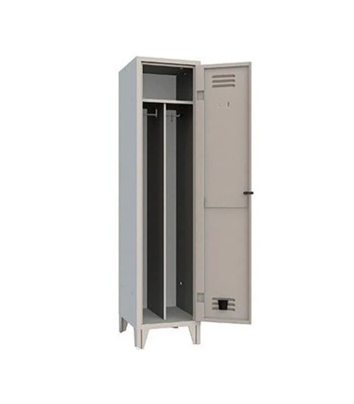 Armoire vestiaire avec 2 compartiments et case pour industrie salissante - 1
