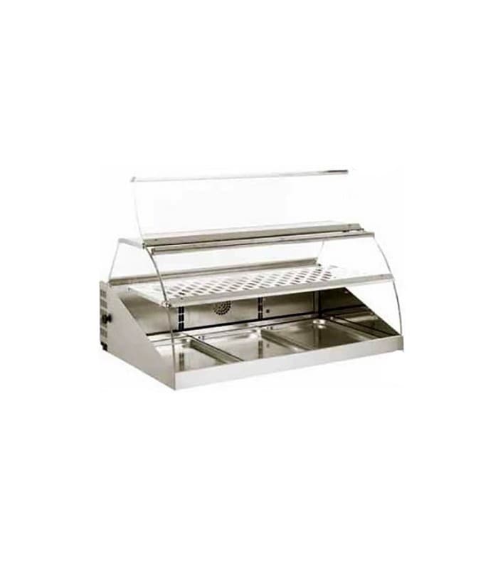 Vitrine chauffante pour marché et commerçant - Matériel professionnel - sans table mobile