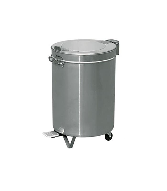 Poubelle inox pour cuisine professionnelle - Equipement restauration - 80 litres