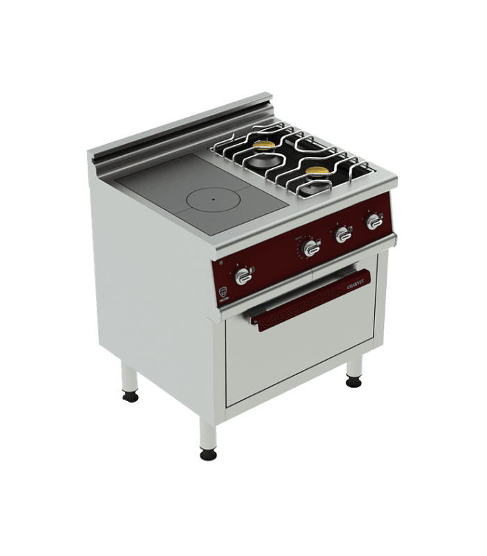 Fourneau CHARVET complet à gaz - Matériel de cuisine professionnelle