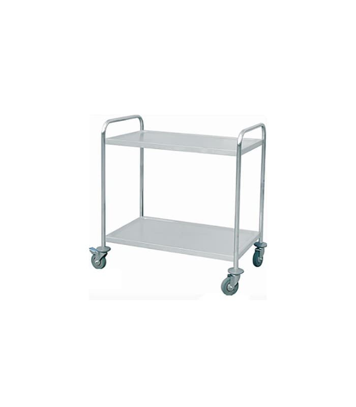 Chariot de transport inox : 2 ou 3 plateaux - Equipement pro inox - 1000 x 500 x 940 mm - 3 plateaux