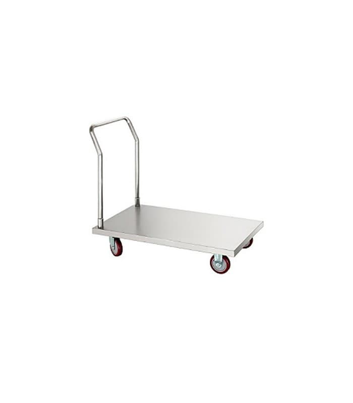 Chariot de transport plateau en acier inoxydable- Matériel restauration