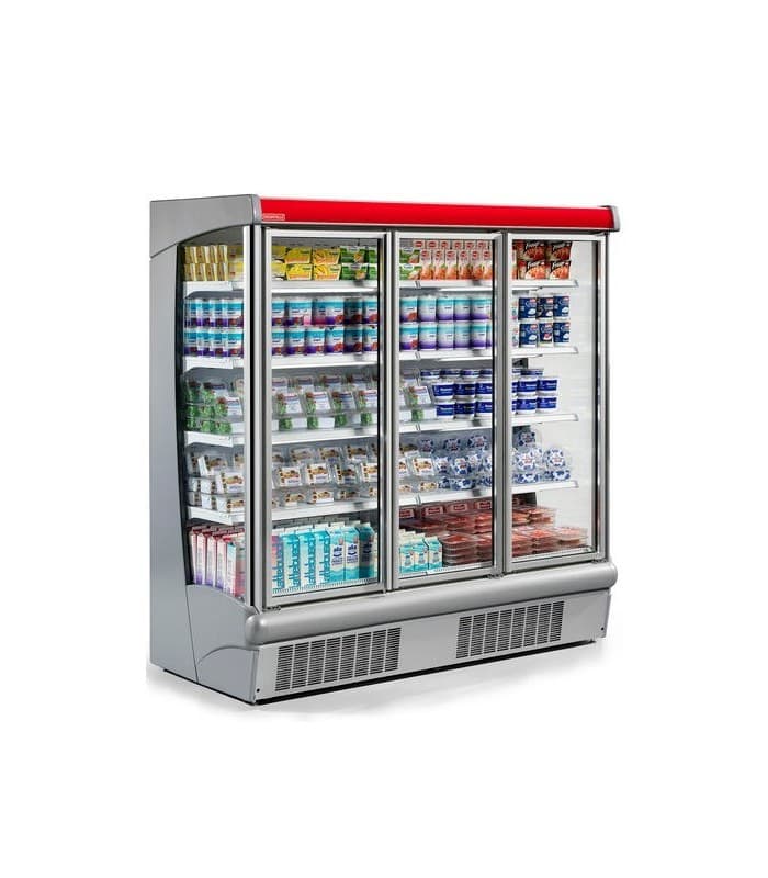 Vitrine réfrigérée murale libre service pour magasin: coloris au choix - 1955 mm