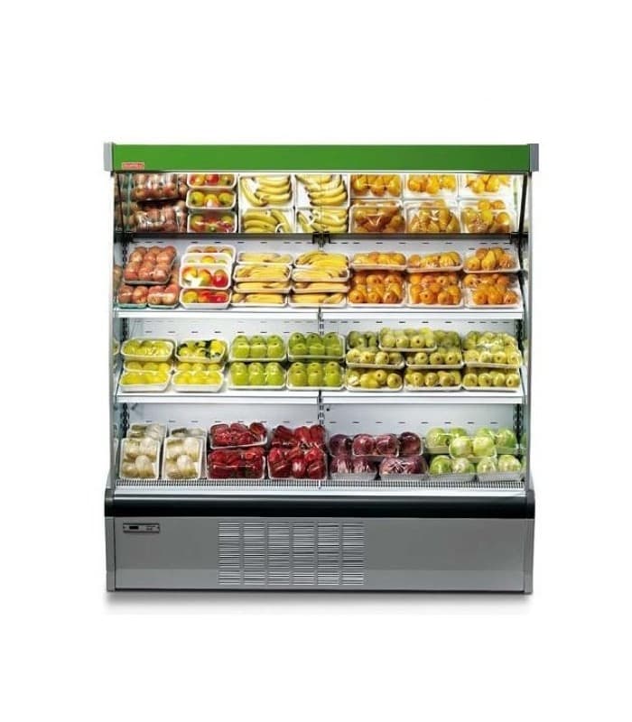 Vitrine réfrigérée libre service murale pour présenter fruits et légumes - 1017 mm