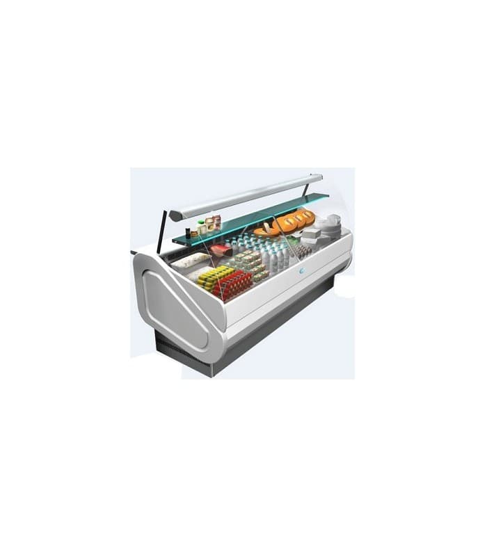 Vitrine comptoir réfrigéré avec vitre bombée, froid semi ventilé - 1040mm