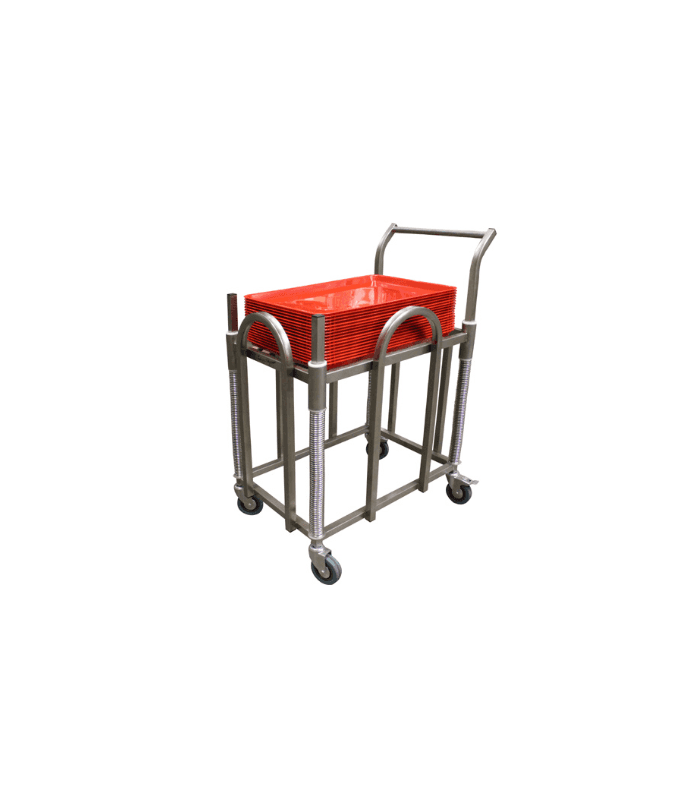 Chariot pour stocker les plateaux ABS self 600 x 400 mm, self service