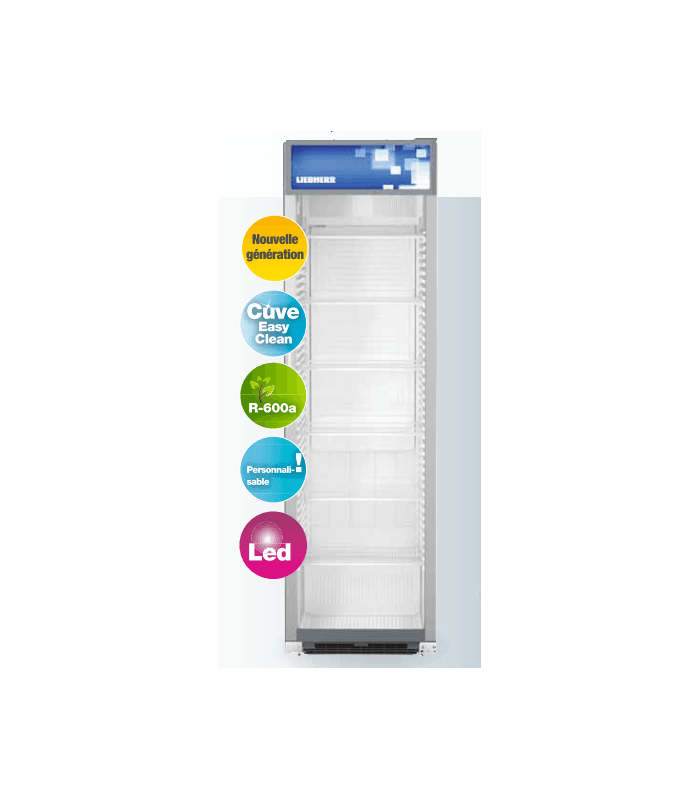 Armoire réfrigérée vitrée positive LIEBHERR 366 L, vitrine à boissons