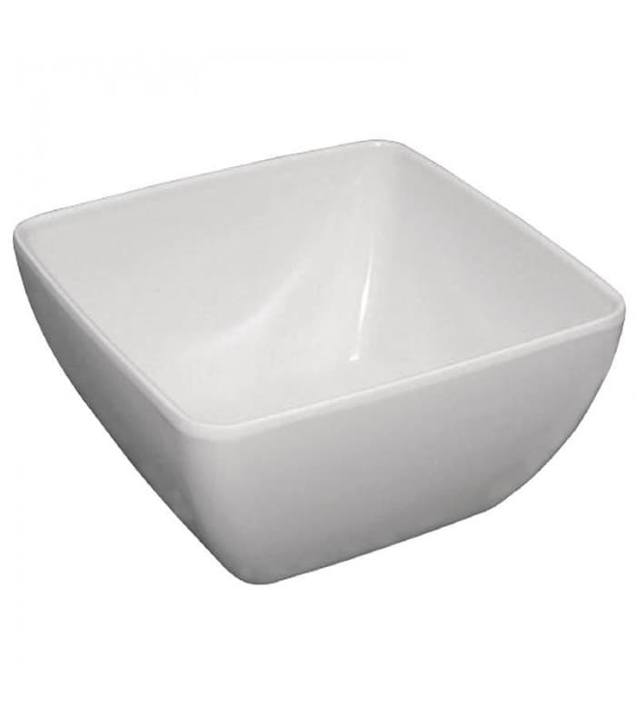 Ravier incurvé en mélamine blanc 190mm - Kristallon
