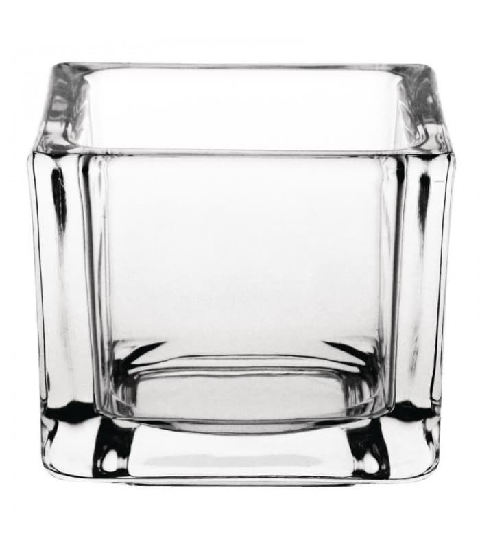 Boîte de 6 photophores Olympia carrés en verre - PROMOSHOP