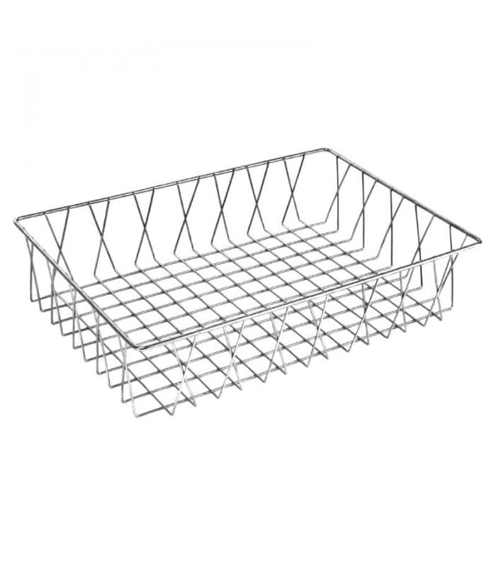 Panier rectangulaire en acier inoxydable Olympia - PROMOSHOP