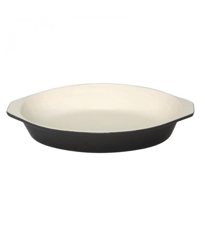 Plat à gratin ovale noir 650ml Vogue - PROMOSHOP