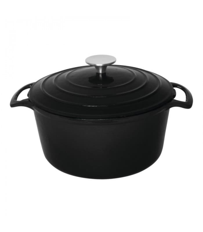 Grande cocotte ronde noire Vogue - PROMOSHOP