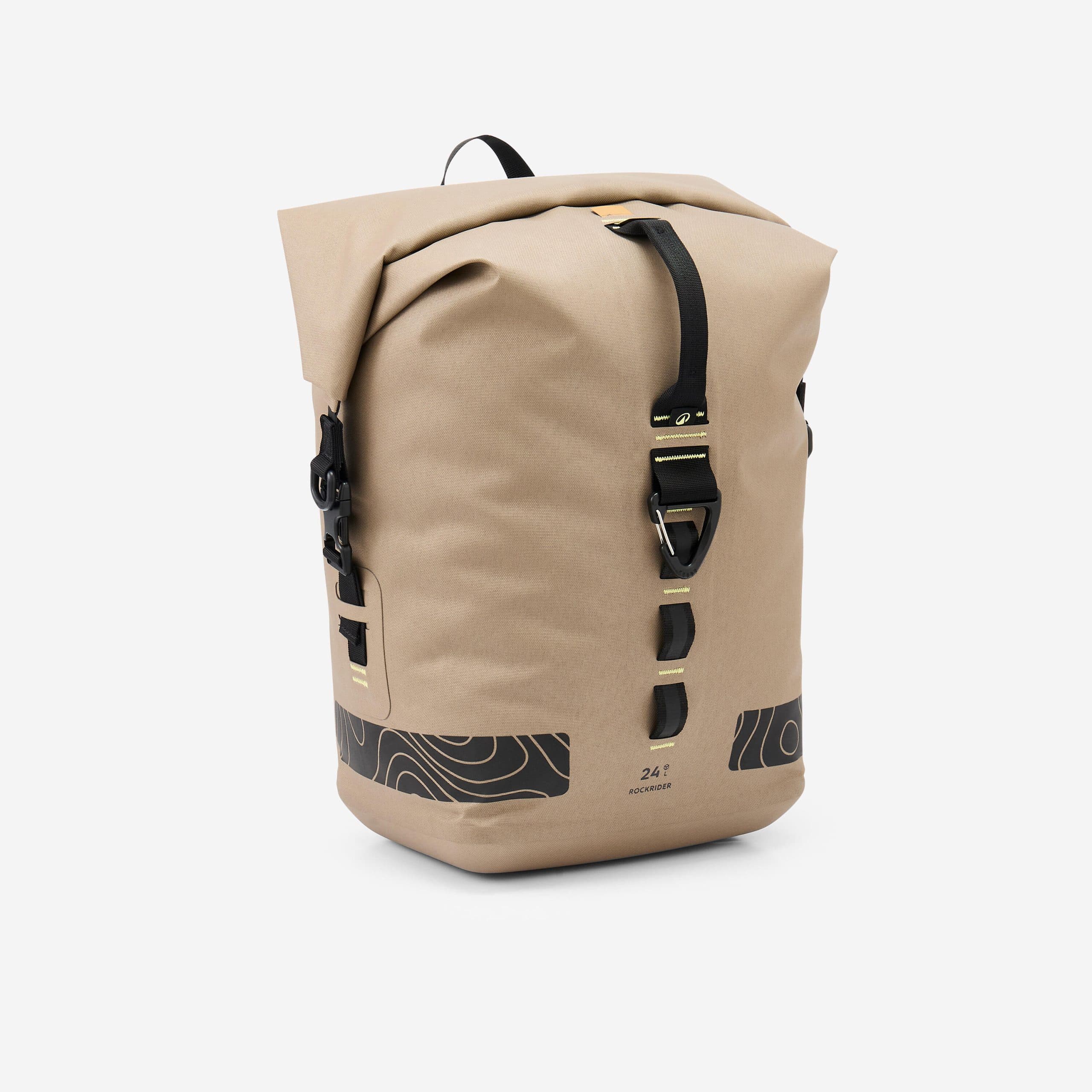 Fahrradtasche Gepäcktasche Bikepacking ADVT 900 wasserdicht IPX6 24 l - Einheitsgröße - aschbeige