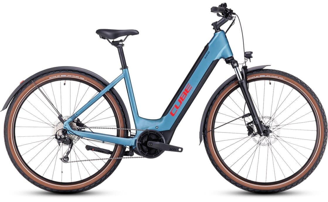 Cube Nuride Hybrid Performance 625 Allroad - 625 Wh - 28 Zoll - Tiefeinsteiger - 2023 - Blau , 54 CM