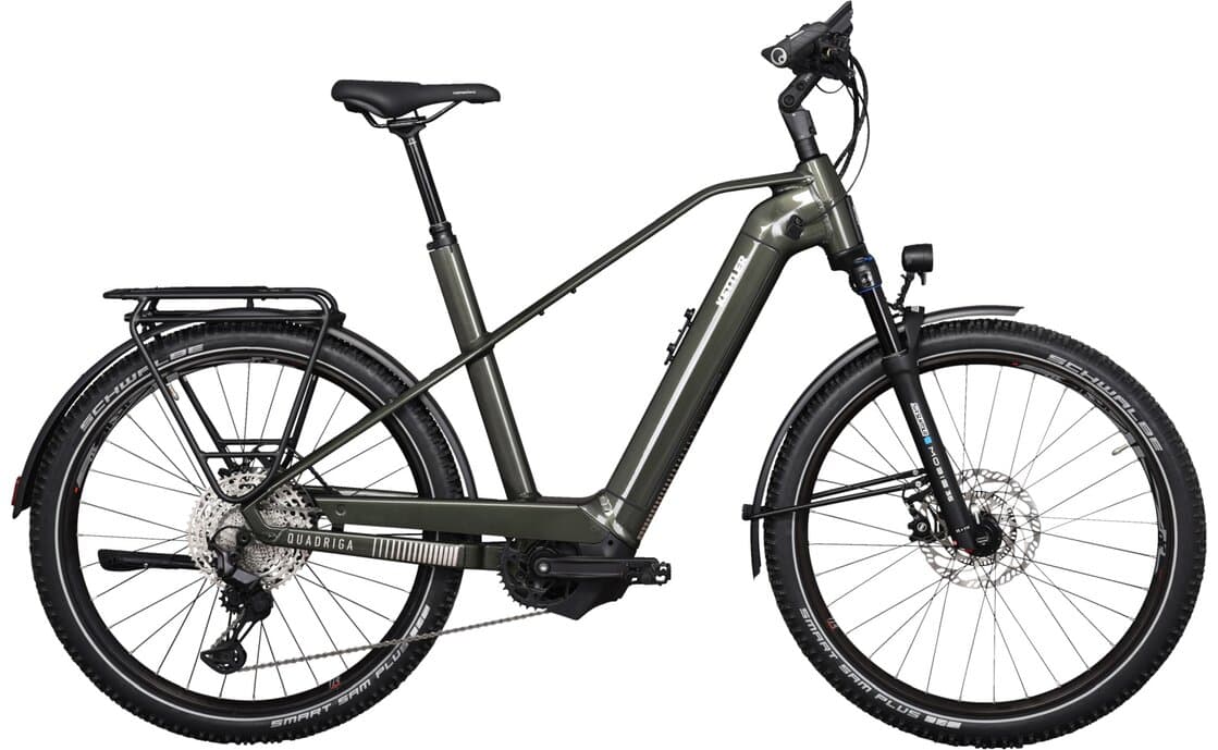 Kettler Quadriga Town & Country Comp C - 750 Wh - 27,5 Zoll - Tiefeinsteiger - 2025 - Grün , 46 CM