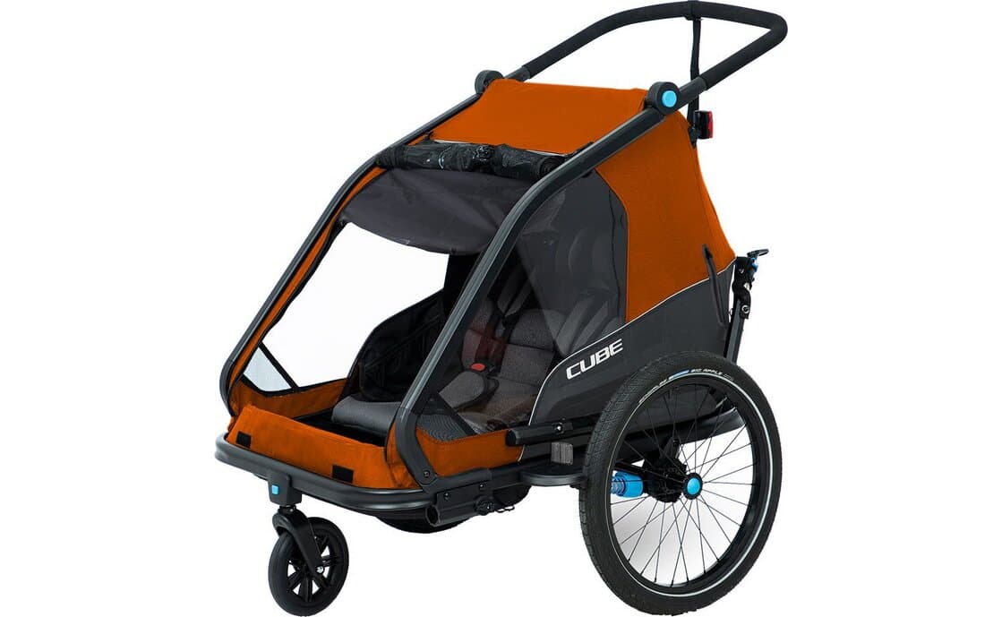 Cube Kinder Fahrradanhänger Double CMPT X Actionteam