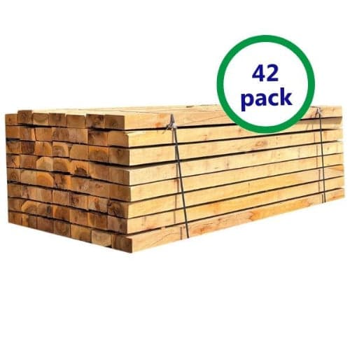 Pack de 42 mini traverses de bois en chêne (non traité) | L: 1,8 m