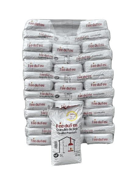 Granulés de bois Fée du feu - Palette de 65 sacs