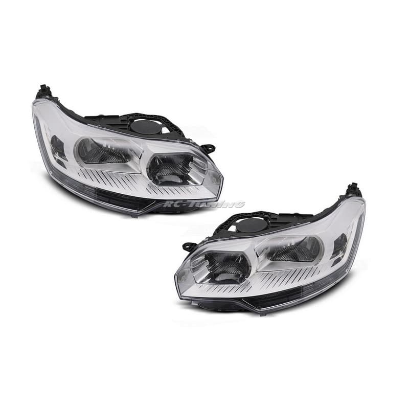 Phares avant chrome pour Citroën C5 08-10