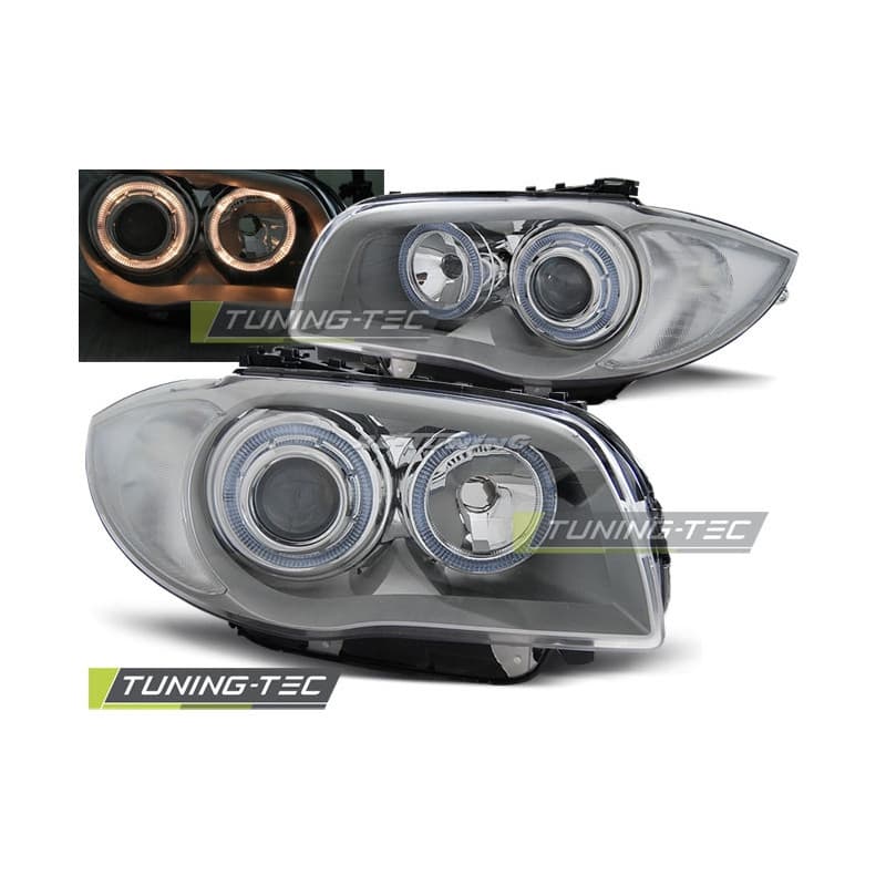 Phares Avant Angel Eyes pour BMW Serie 1 E87/E81 04-07