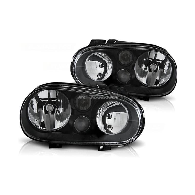 Phares Avant noir pour Volkswagen Golf 4 97-03