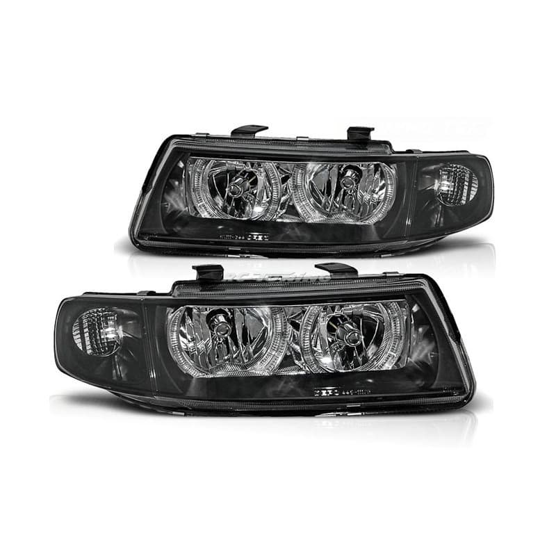 Phares Avant Angel Eyes Seat Leon/Toledo 04.99-08.04 Noir