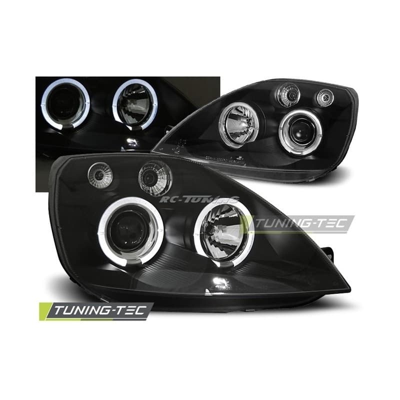 Phares Avant Angel Eyes Ford Fiesta MK6 05.02-08.05
