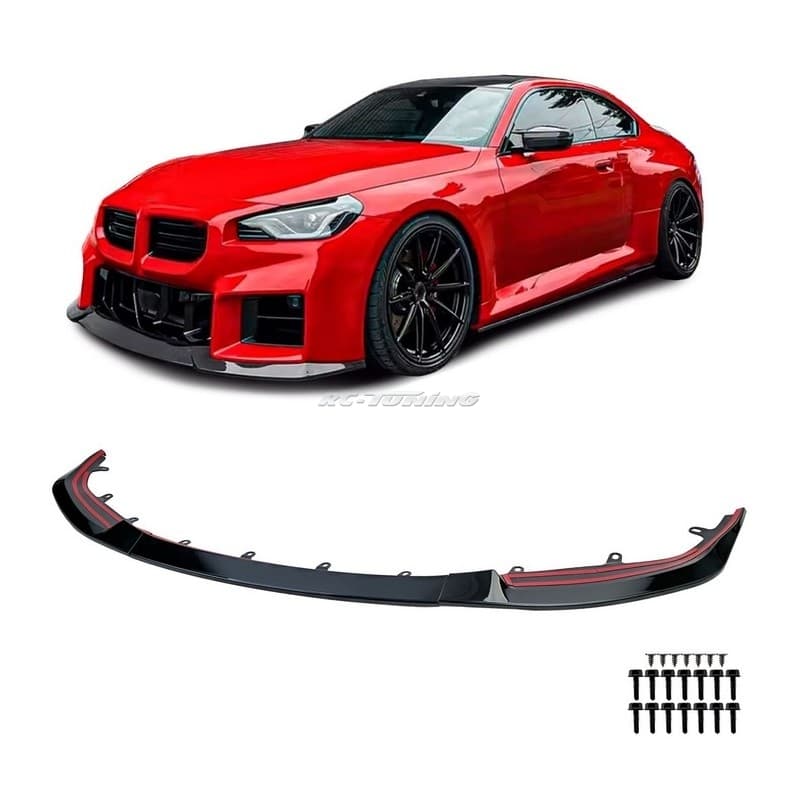 Spoiler avant noir brillant pour BMW M2 Type G87 2023-
