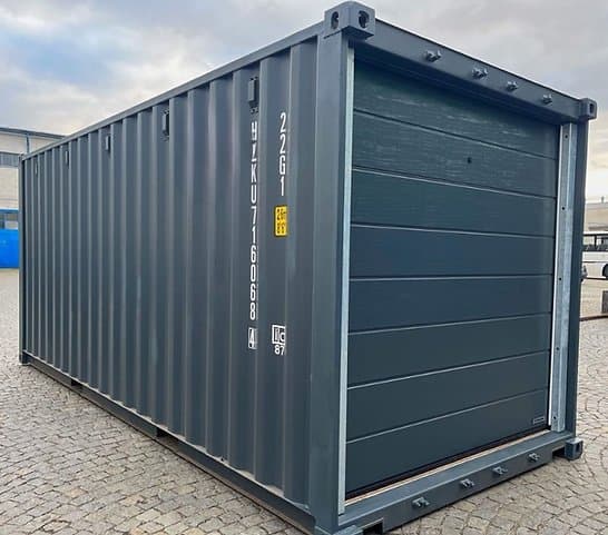 Contentor de armazenamento de 20 pés com porta seccional